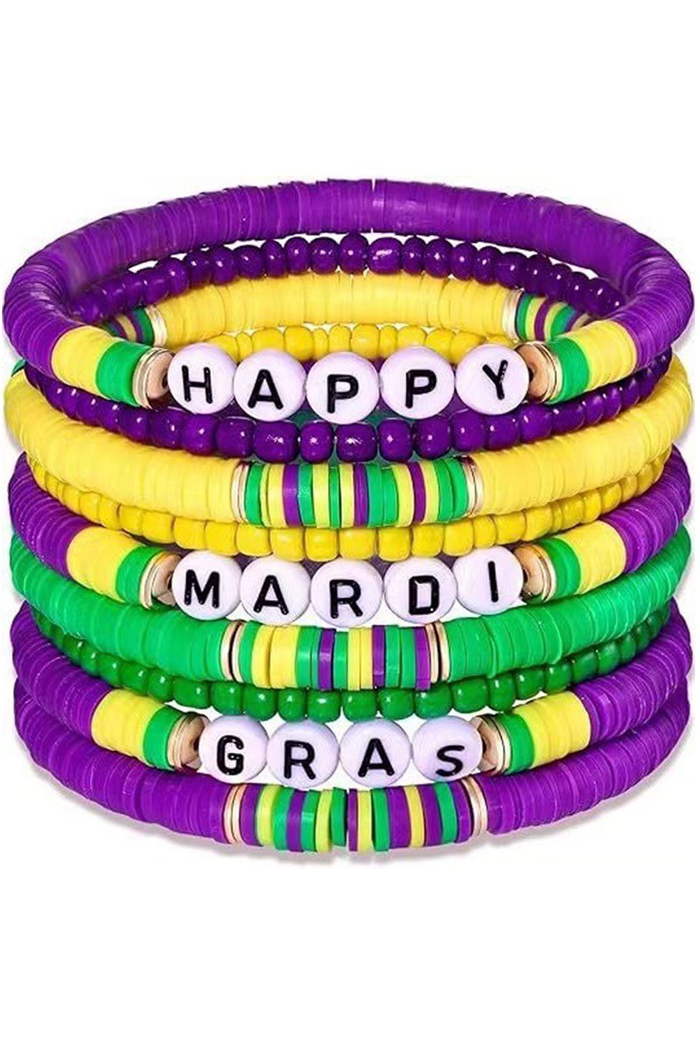 Tillandsia Purple HAPPY MARDI GRAS Bracelet