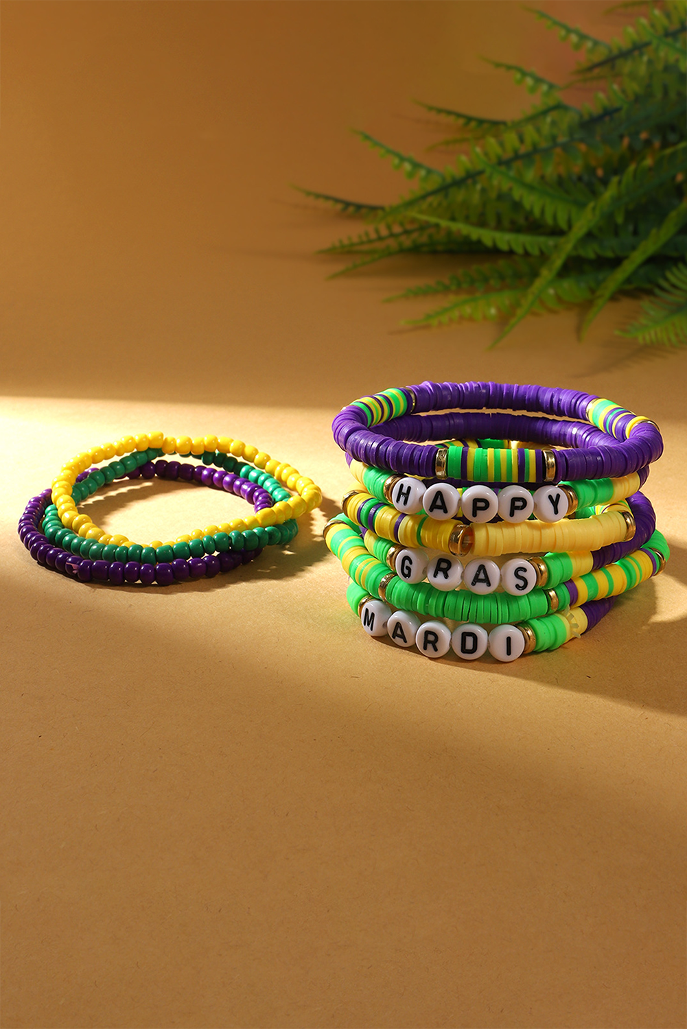 Tillandsia Purple HAPPY MARDI GRAS Bracelet