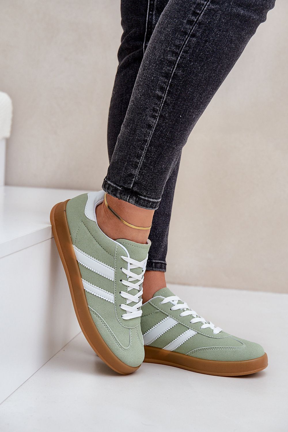 Sage Green Fashion Sneakers