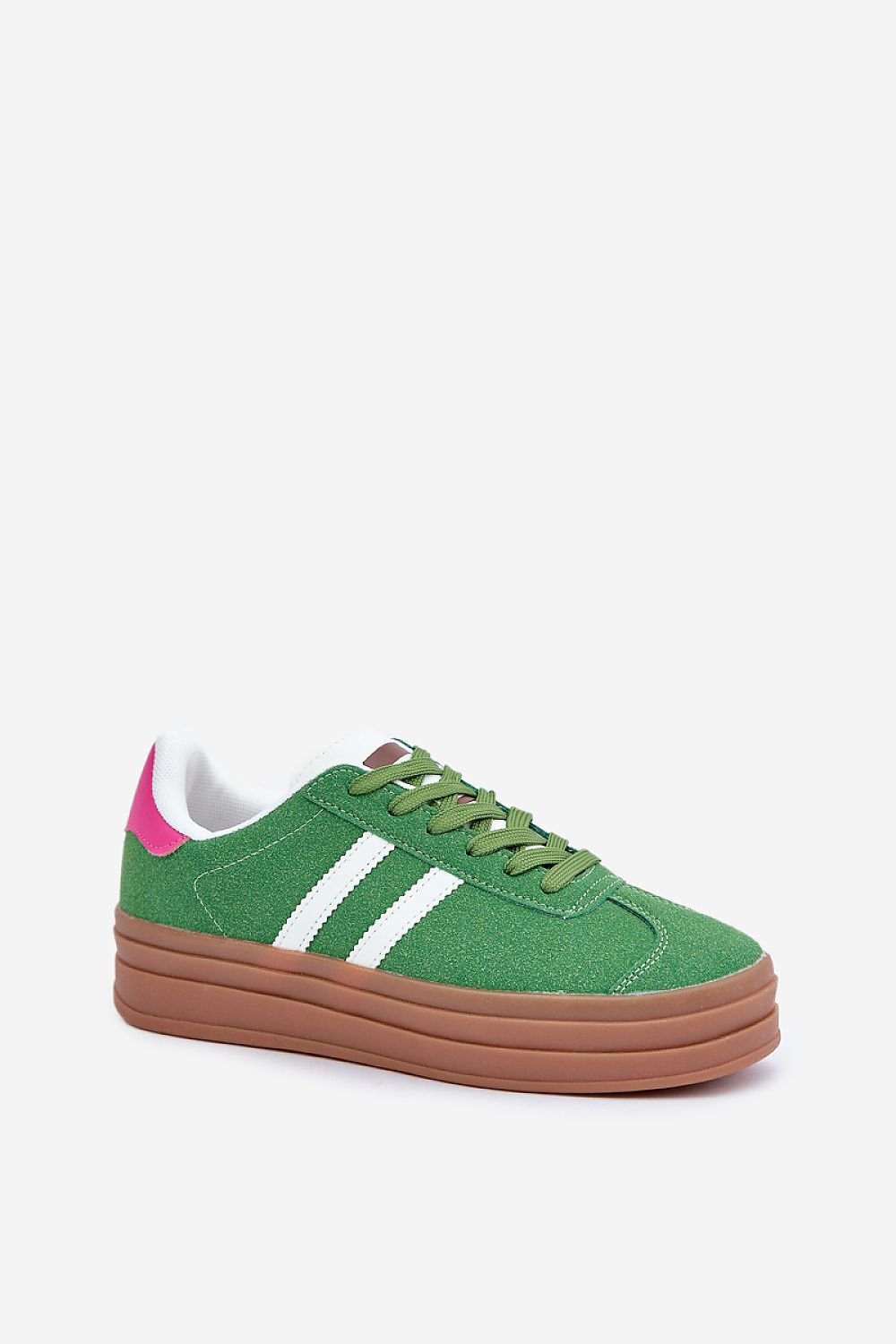 Kelly Green/Hot Pink accent Fashion Sneakers