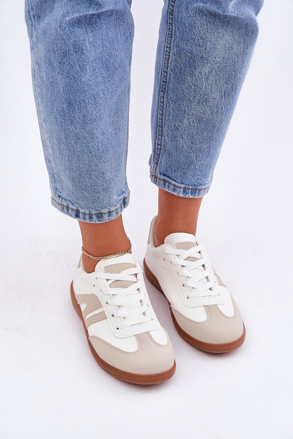 White/Neutral Fashion Sneakers