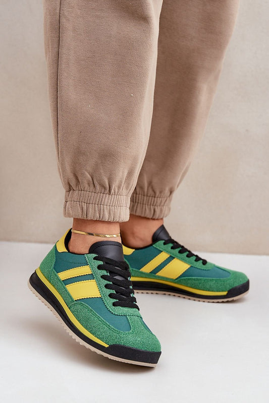 Green/Yellow/Black Fashion Sneakers