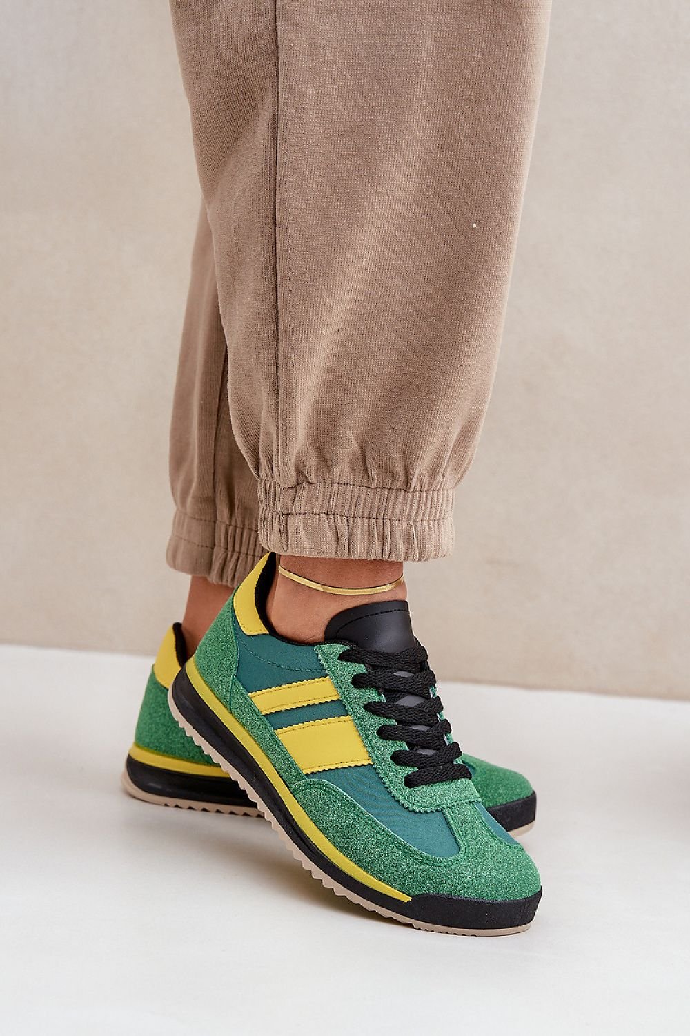 Green/Yellow/Black Fashion Sneakers