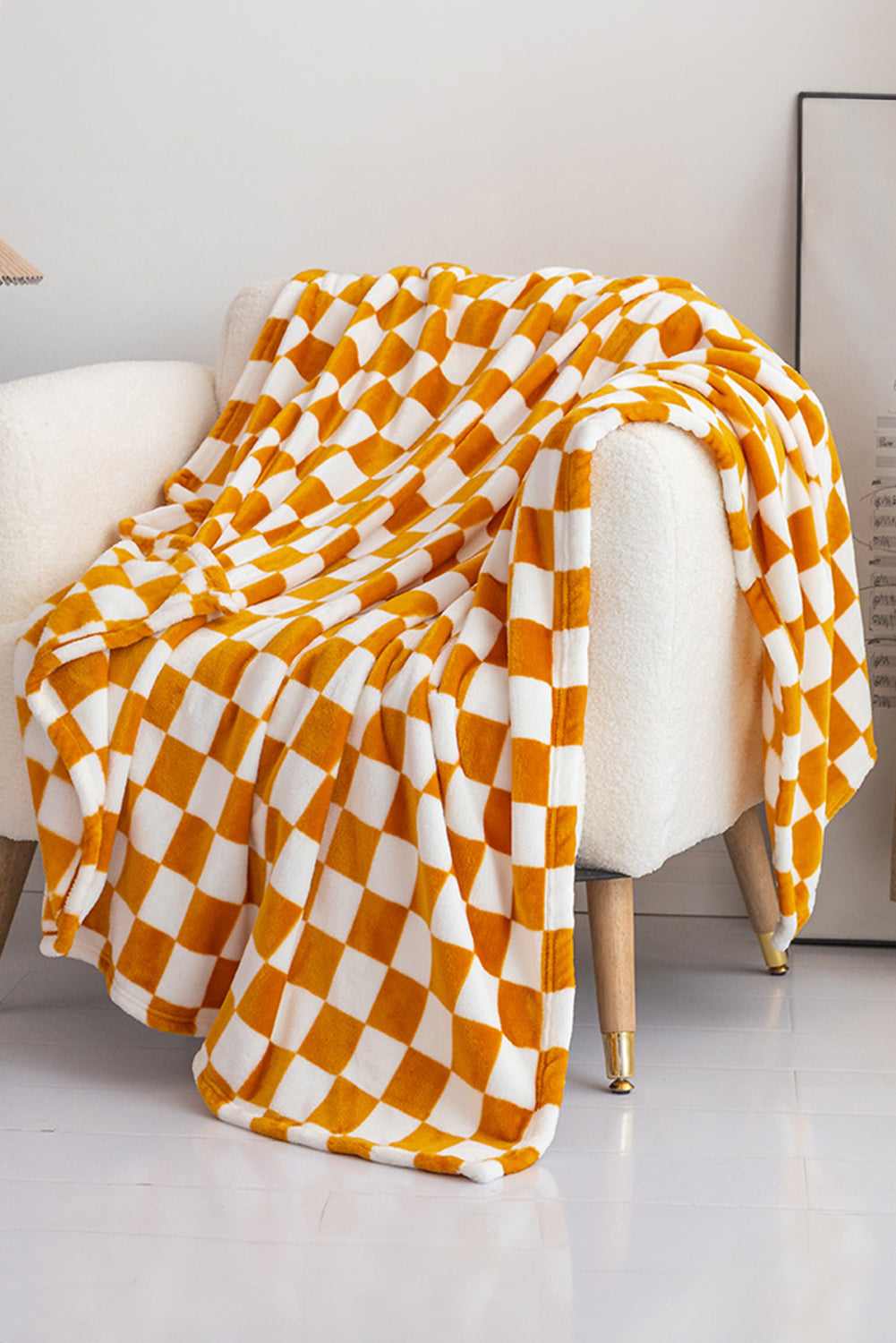 More Colors Available-Checkerboard Printed Soft Throw Blanket 120*200cm