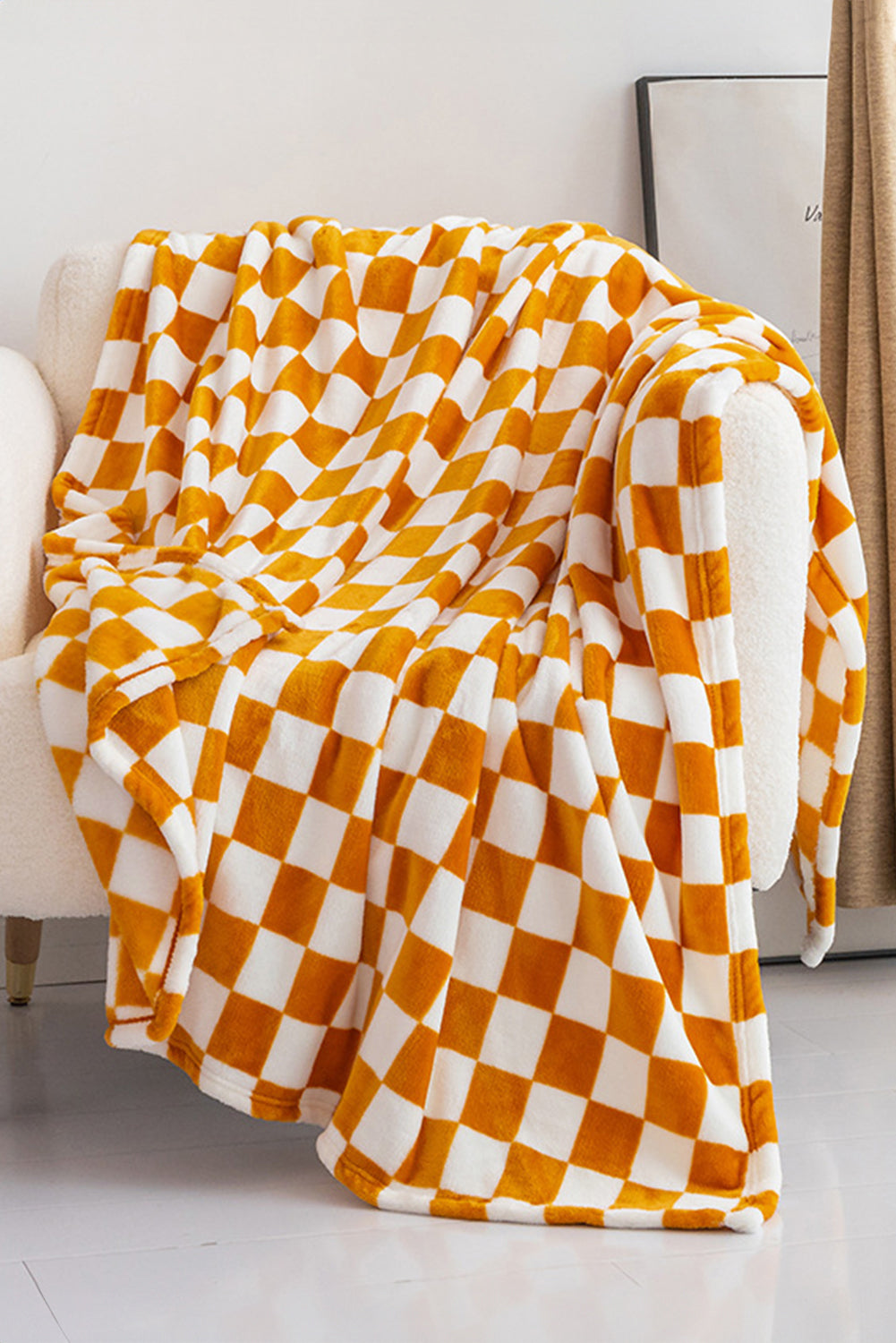 More Colors Available-Checkerboard Printed Soft Throw Blanket 120*200cm